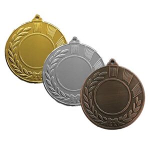 Medalla Laurel oro plata cobre